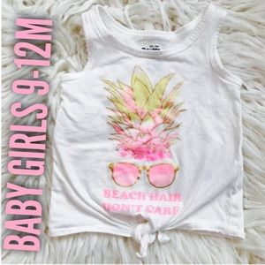 BABY GIRLS 9-12M Oshkosh B’gosh Pineapple Tie Tank